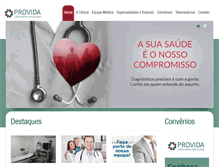 Tablet Screenshot of clinprovida.com.br